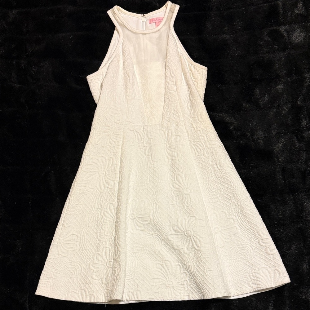 Lilly Pulitzer White Textured Formal Dress